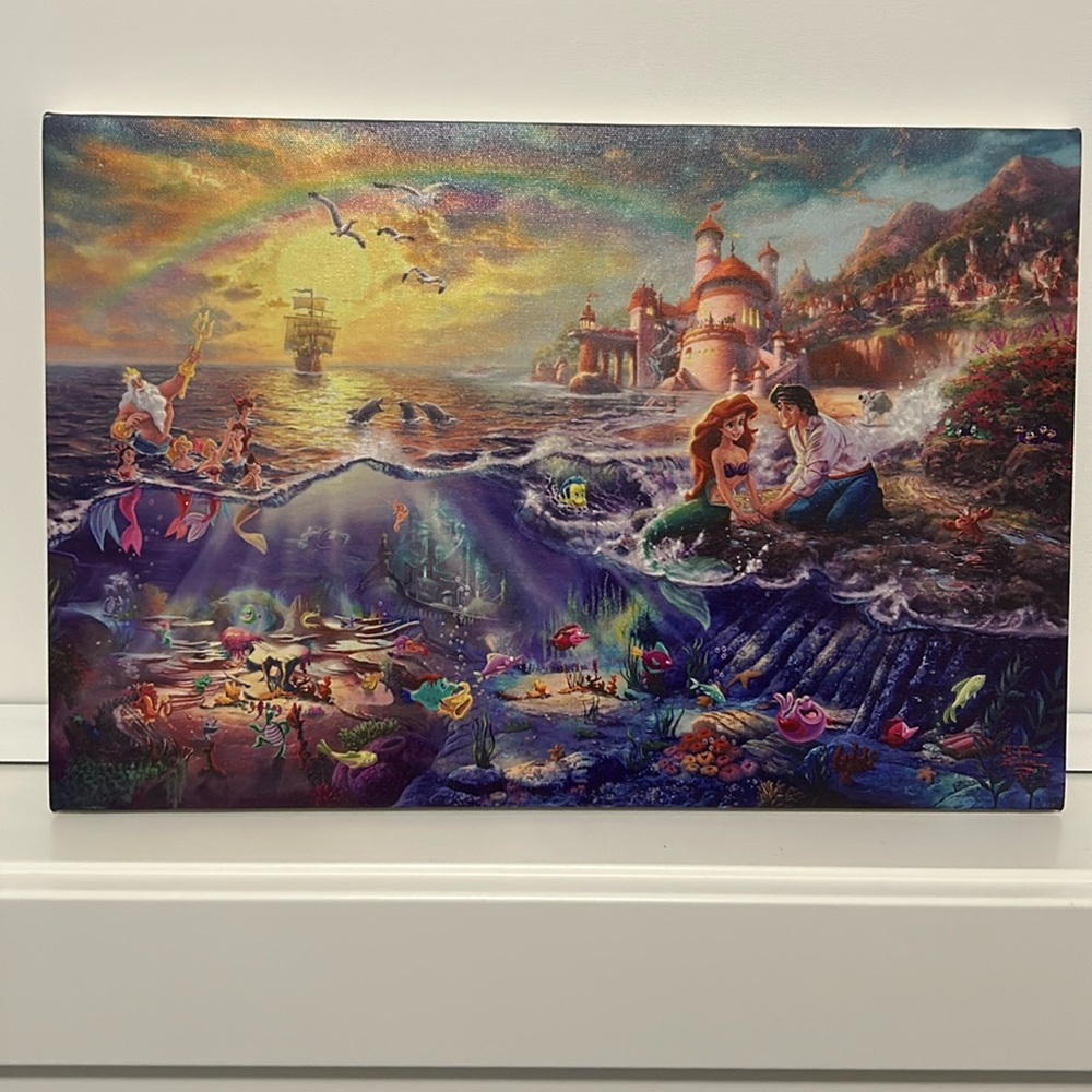 Thomas Kinkade - Disney The Little Mermaid Canvas